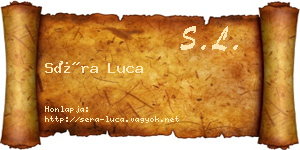 Séra Luca névjegykártya